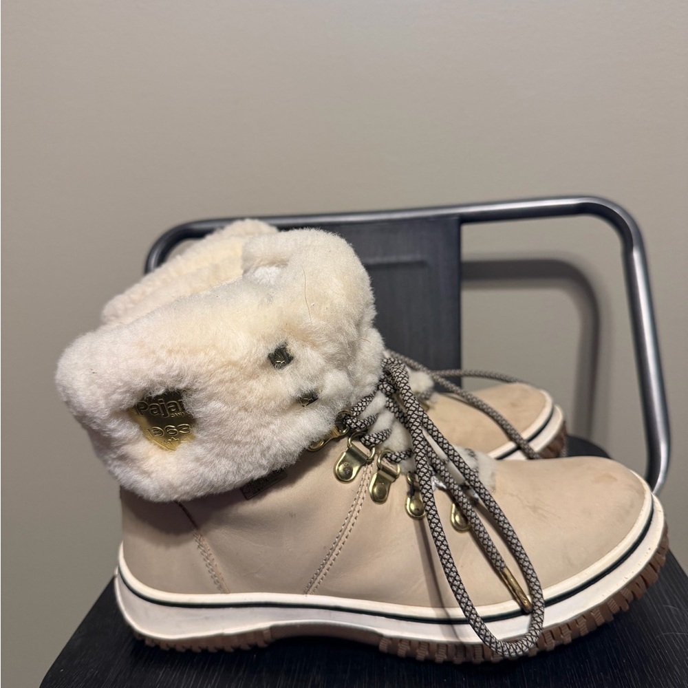 Pajar Women’s Shearling Winter Boots Waterproof Leather EU 37 US 6–6.5 - Picture 6 of 16